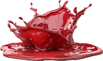 Dynamic Red Liquid Splash. png