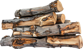 Stack of Chopped Firewood Logs. png