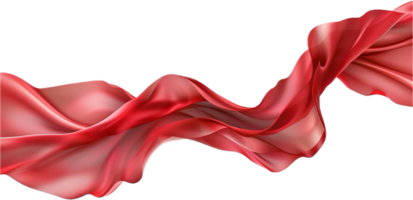 Flowing Red Silk Ribbon. png