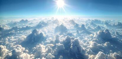 Sun Shining Above Clouds photo