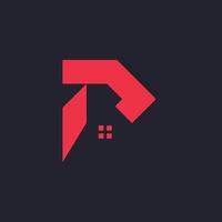 Letter P design element idea with creative house concept vector