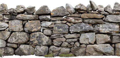 Weathered Stone Wall with Moss. png