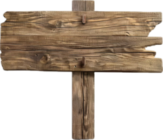 Rustic Wooden Signpost. png