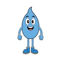 Cute Water Drop Mascot Logo For World Environment Day vector