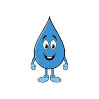 Cute Water Drop Mascot Logo For World Environment Day vector