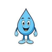 Cute Water Drop Mascot Logo For World Environment Day vector