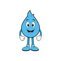 Cute Water Drop Mascot Logo For World Environment Day vector