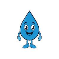 Cute Water Drop Mascot Logo For World Environment Day vector
