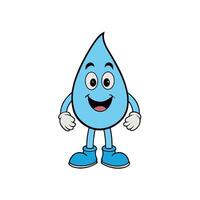 Cute Water Drop Mascot Logo For World Environment Day vector