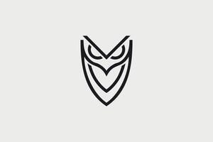 owl shield bird secure security protect symbol animal outline protection guard emblem wisdom fly abstract vector
