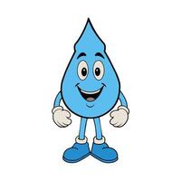 Cute Water Drop Mascot Logo For World Environment Day vector