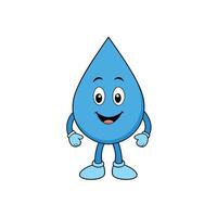 Cute Water Drop Mascot Logo For World Environment Day vector