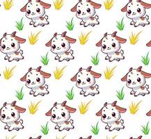 baby goat patterns vector