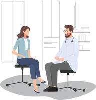 doctor patient conversation vector