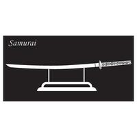 samurai espada icono vector