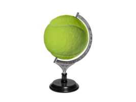 globo esfera esfera esfera de tênis conceitos sobre fundo branco. conceitos de esporte png