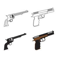 diseño de icono de pistola vector