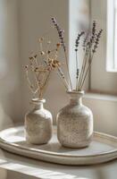 Two Vases on Table photo