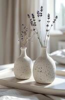 Two Vases on Table photo