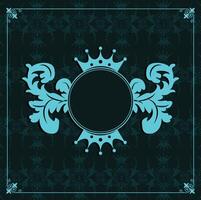 Royal Decorative vintage frames with borders Dark Background vector