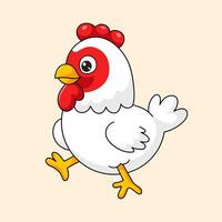 Cartoon cute little chicken vector