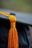 Graduation Cap With Tassel Hanging photo