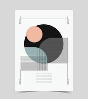 a poster with a circle and a circle on it vector