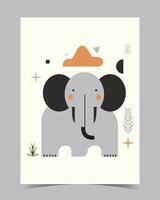 a poster that has an elephant on it vector