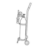 oxygen cylinder icon vector