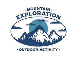 explorador montaña logo vector