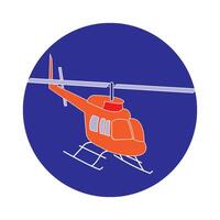 diseño de icono de helicóptero vector