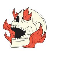 Skull Flames Illustration vector