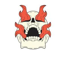 Skull Flames Illustration vector