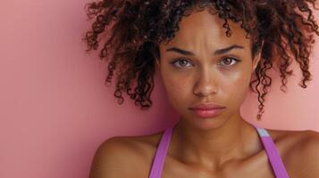 Close Up of a Person Wearing a Bra photo