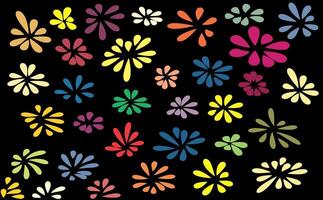 abstract shapes colorful flower pattern, element of flower vector