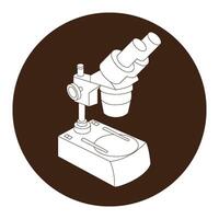 Microscope icon design vector