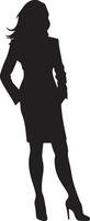 Business Lady Silhouette Illustration White Background vector