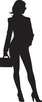 Business Lady Silhouette Illustration White Background vector