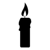 Candle icon on white background. vector