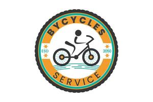 Bicycle icon or cycle logo design. Bicycle badge or cycle app design. vector