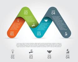 Abstract element for infographic. Template for diagram, graph, presentation and chart. Business concept with 4 options, parts, steps or processes. vector