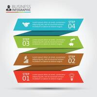 Stripes for infographic. Template for diagram, graph, presentation and chart. Business concept with 4 options, parts, steps or processes. vector