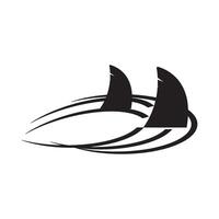 shark fin icon vector