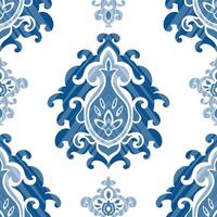 Ornate Blue Pattern Seamless vector