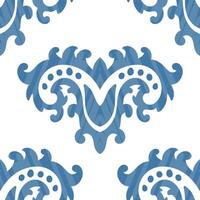 Floral Geometric Blue Pattern Seamless vector