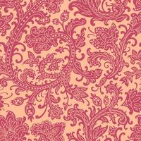 Ornate Paisley Pattern Pink vector