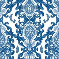 Ornate Blue Pattern Seamless vector