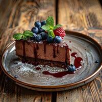 Photo of an outrageous blueberry cheesecake