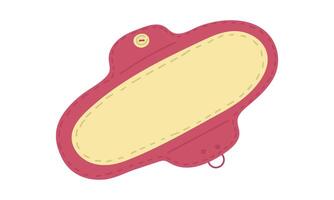 The soft fabric pad is reusable, showing natural materials and a comfortable design. Eco-friendly fabrics, a convenient and eco-friendly alternative to disposable pads. An isolated open object vector