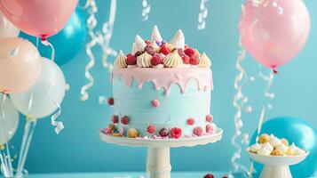 food photography of a birthday cake photo